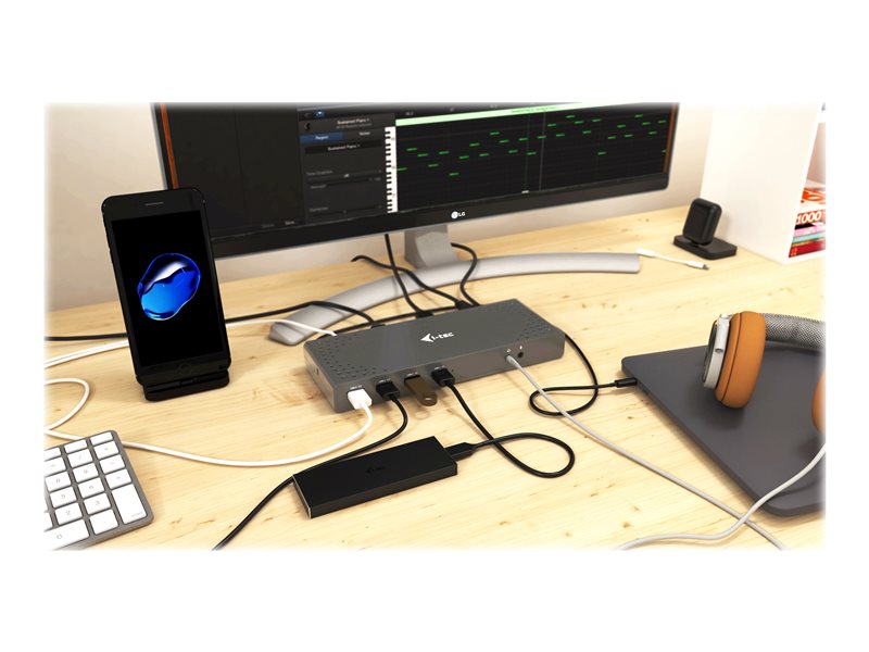 i-Tec USB-C / USB-A 3.0 4K Dual Video Docking Station - station d\'accueil - USB-C - GigE