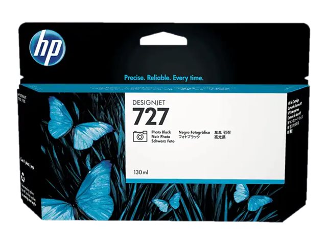 HP 727B photo black original DesignJet ink Package view Front 80031