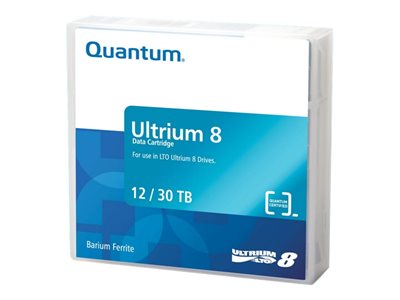 Quantum - LTO Ultrium 8 - 12 TB / 30 TB - barcode labeled 