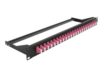 DELOCK 19 LWL Patchpanel 24 Port LC Duplex violett Lichtwellenleiterkab