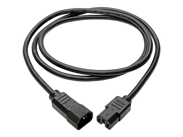 Tripp Lite 10ft Computer Power Cord Cable C14 to C15 Heavy Duty 15A 14AWG 10' - Power cable - IEC 60320 C15 to IEC 60320 C14 - AC 100-250 V - 3 m - black