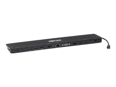 USB-C® 7-in-1 Dual Display MST Docking Station with HDMI®, DisplayPort™,  VGA and Power Delivery up to 100W - 4K 30Hz
