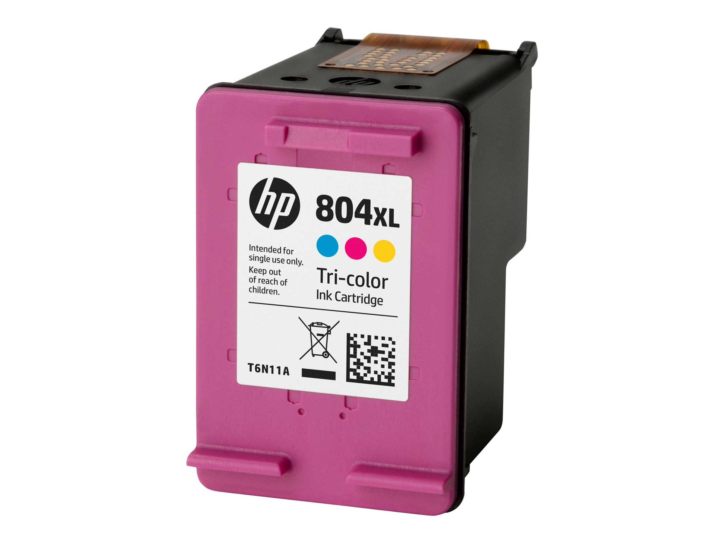 HP 804XL High Yield colour (cyan magenta yellow) original ink Package view Front 80040
