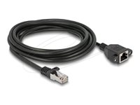 DeLOCK CAT 6a S/FTP 2m Forlængerkabel til netværk Sort