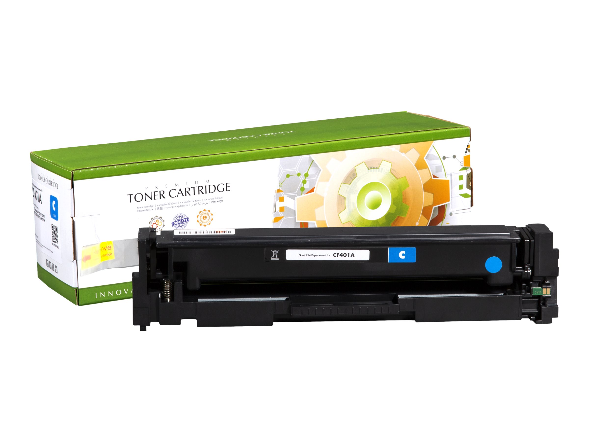 STATIC Toner cartridge compatible with HP CF401A cyan compatible 1.400 pages