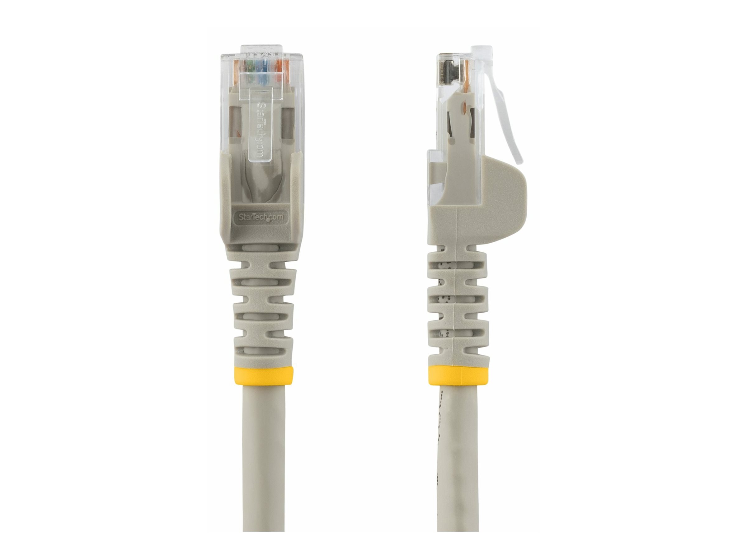 An image of Startech 100ft CAT6 Ethernet Cable, 10 Gigabit Snagless RJ45 650MHz 100W PoE Patch Cord, CAT 6 10GbE UTP Network Cable w/Strain Relief, Gray, Wiring is UL Certified/TIA - Category 6 - 24AWG (N6PATCH100GR) - patch cable - 30.5 m - grey