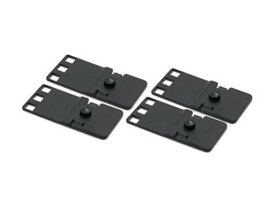 Rack bracket - black - 1U - 19"/23" (pack of 4)