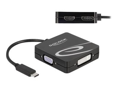 DELOCK USB Type-C Adapter für einen VGA, DVI, HDMI - 63129