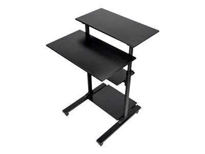 Monoprice Cart height adjustable sit-stand for LCD display / keyboard / CPU 