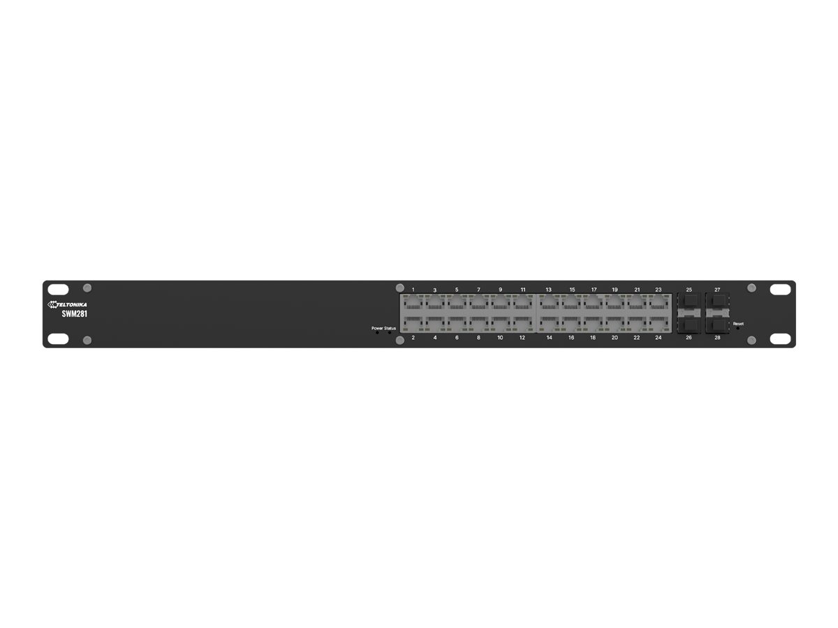 TELTONIKA NETWORKS SWM281 Profinet L2+ Managed Switch 24x ETH Ports 4x SFP Ports