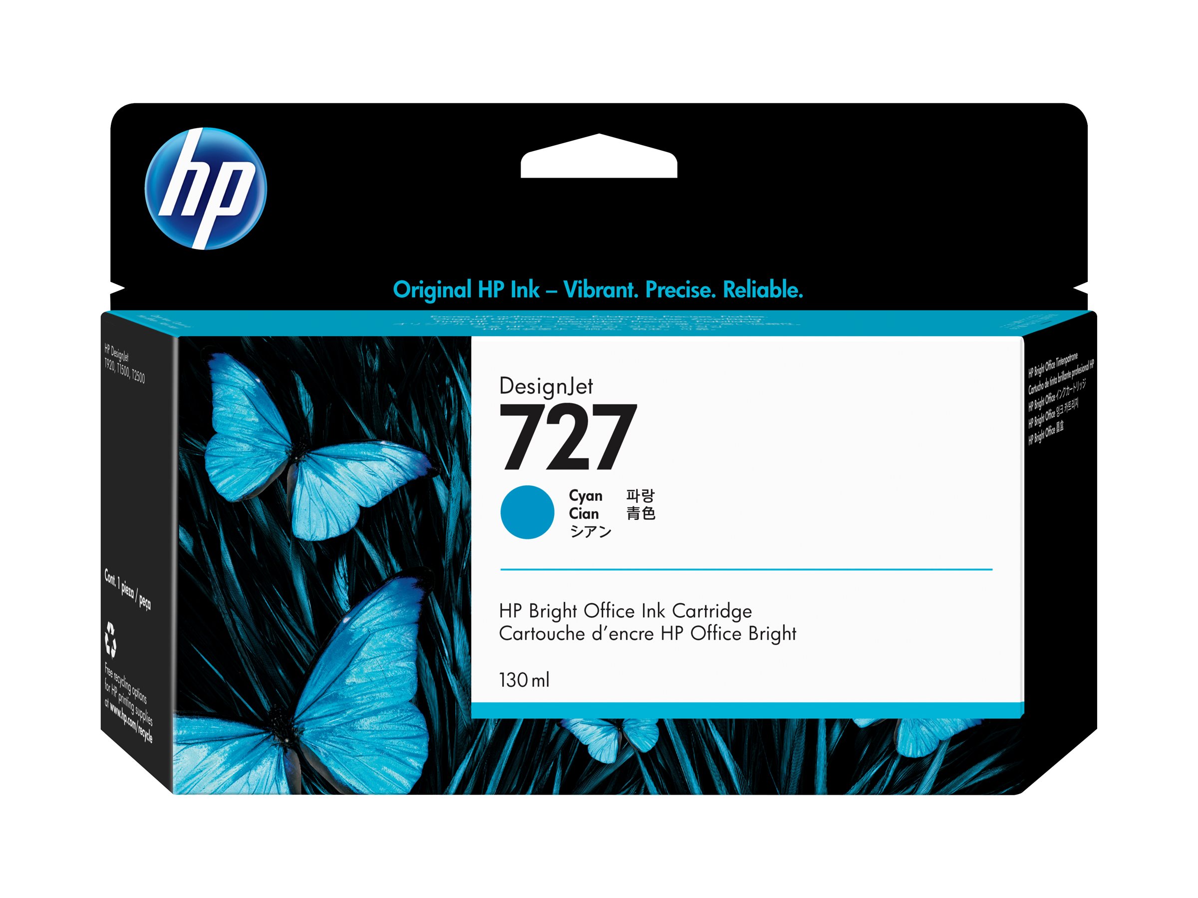 Hp 727 Cyan Original Designjet Ink Cartridge Hp 727 Cyan Original Designjet Ink Cartridge