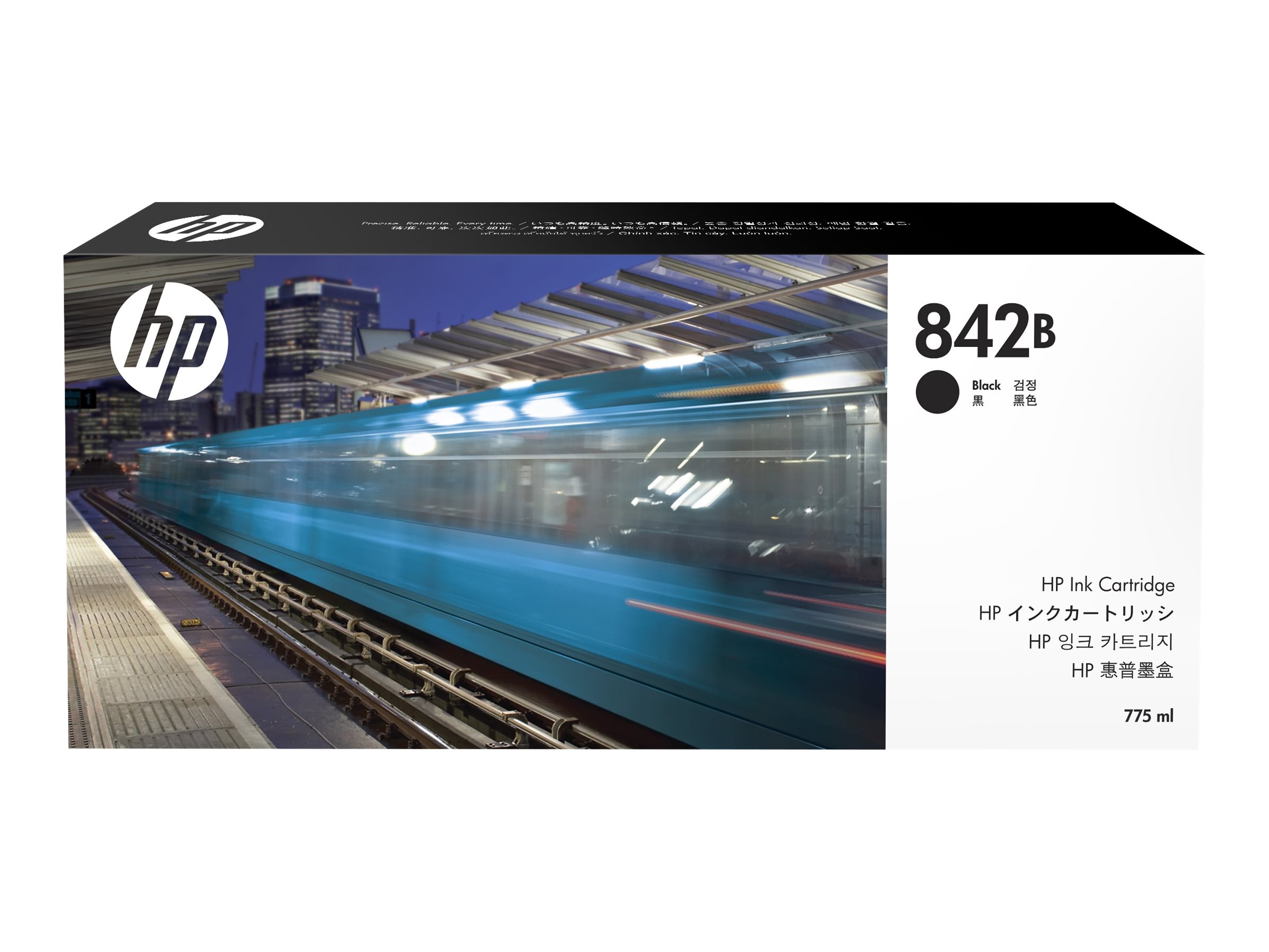 HP 842B black original PageWide XL ink Product shot Front 79950