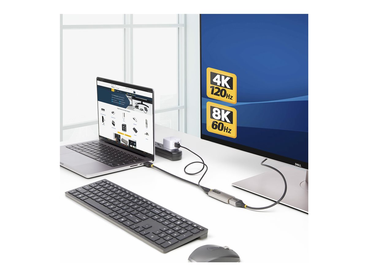 StarTech.com HDMI to DisplayPort Adapter, 8K 60Hz, Active Video Converter - kabel adaptéru - 30 cm – foto 8
