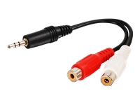 C2G Value Series One 3.5mm Stereo Audio To Two RCA Stereo - Y-Cable Audio Adapter - M/F