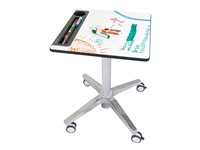 Ergotron LearnFit Sit-Stand Desk Table mobile rectangular white, silver