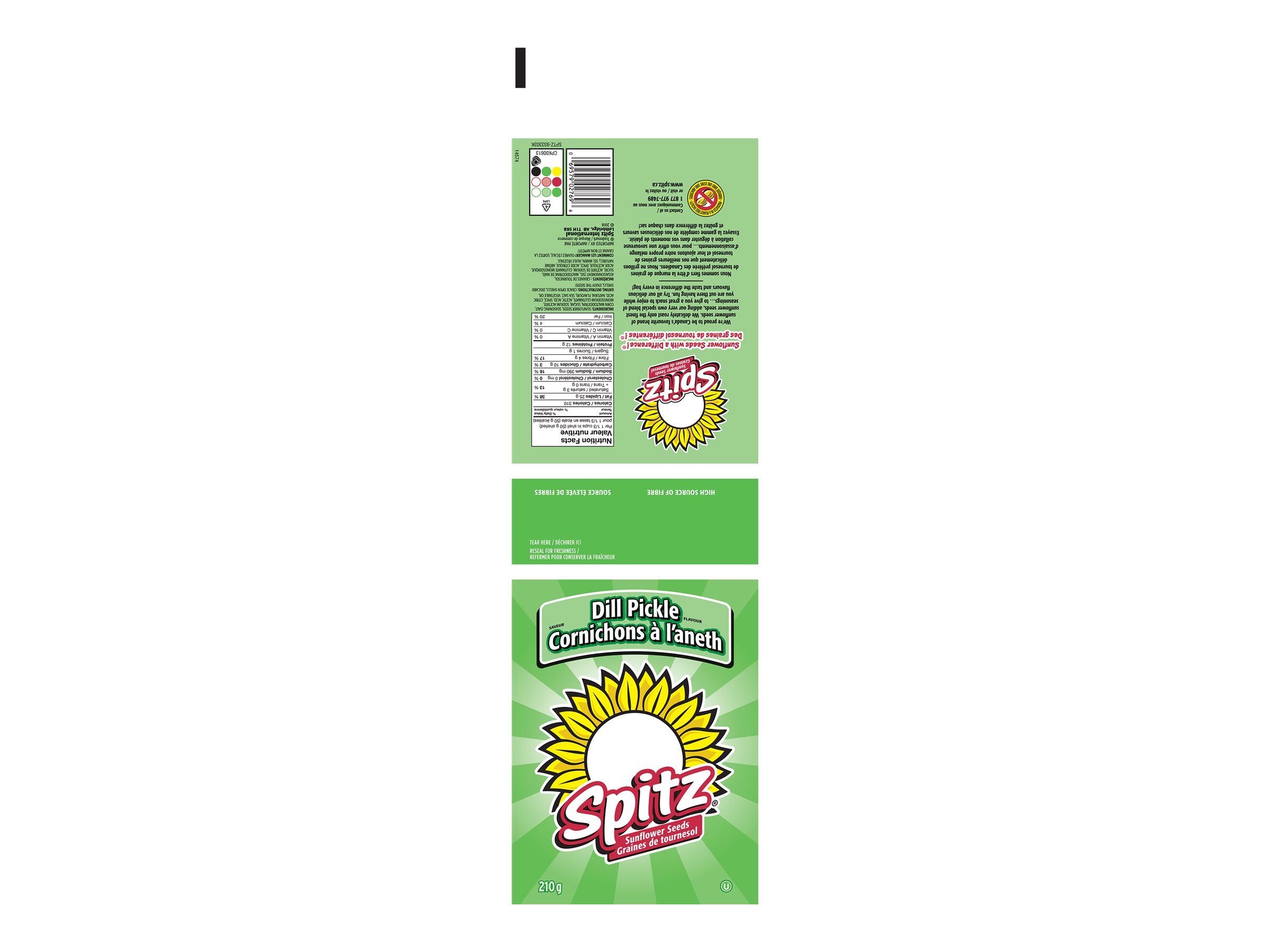 Spitz Sunflower - Dill Pickle - 210g