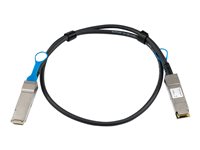 Startech MSA Uncoded Compatible 1m 40G QSFP+ to QSFP+ Direct Attach Breakout Cable Twinax, 40 GbE QSFP+ Copper DAC 40 Gbps Low Power Passive Transceiver Module DAC, 40GE QSFP+ Cable - Lifetime Warranty (QSFP40GPC1M) - 40GBase direct attach cable - 1 m - black