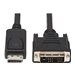Eaton Tripp Lite Series DisplayPort to DVI Adapter Cable (DP with Latches to DVI-D Single Link M/M), 10 ft. (3.1 m)