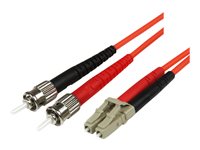 StarTech.com 1m Fiber Optic Cable - Multimode Duplex 50/125 - LSZH - LC/ST - OM2 - LC to ST Fiber Patch Cable - patch cable -