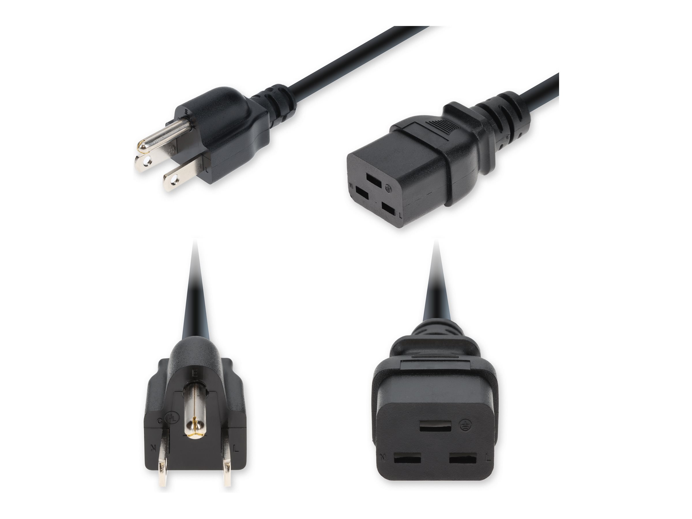 AddOn - Power cable - NEMA 5-15P to IEC 60320 C19