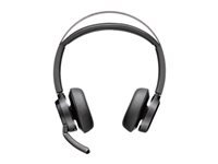 HP Poly Voyager Focus 2 - Headset - on-ear - Bluetooth - wireless - active noise canceling - USB-C via Bluetooth adapter - black - Zoom Certified