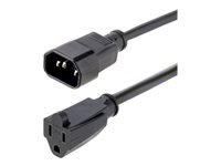 StarTech Cordon d'alimentation pour ordinateur 30 cm - C14 IEC 320 EN 60320 vers NEMA 5-15R