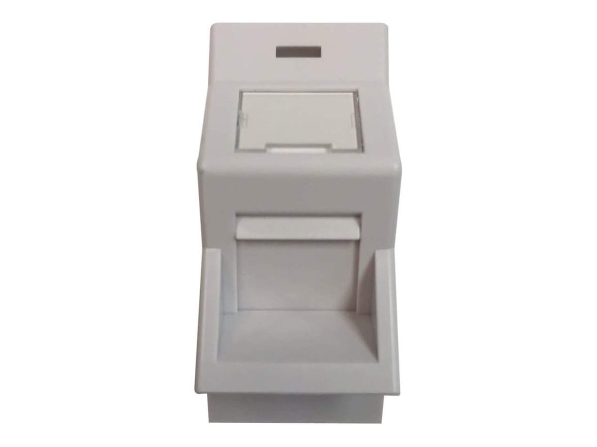 Eaton Tripp Lite Series 1-Port UK-Style Insert, Unloaded Shuttered Angled Module, 25 x 50 mm, Icon Tab, White