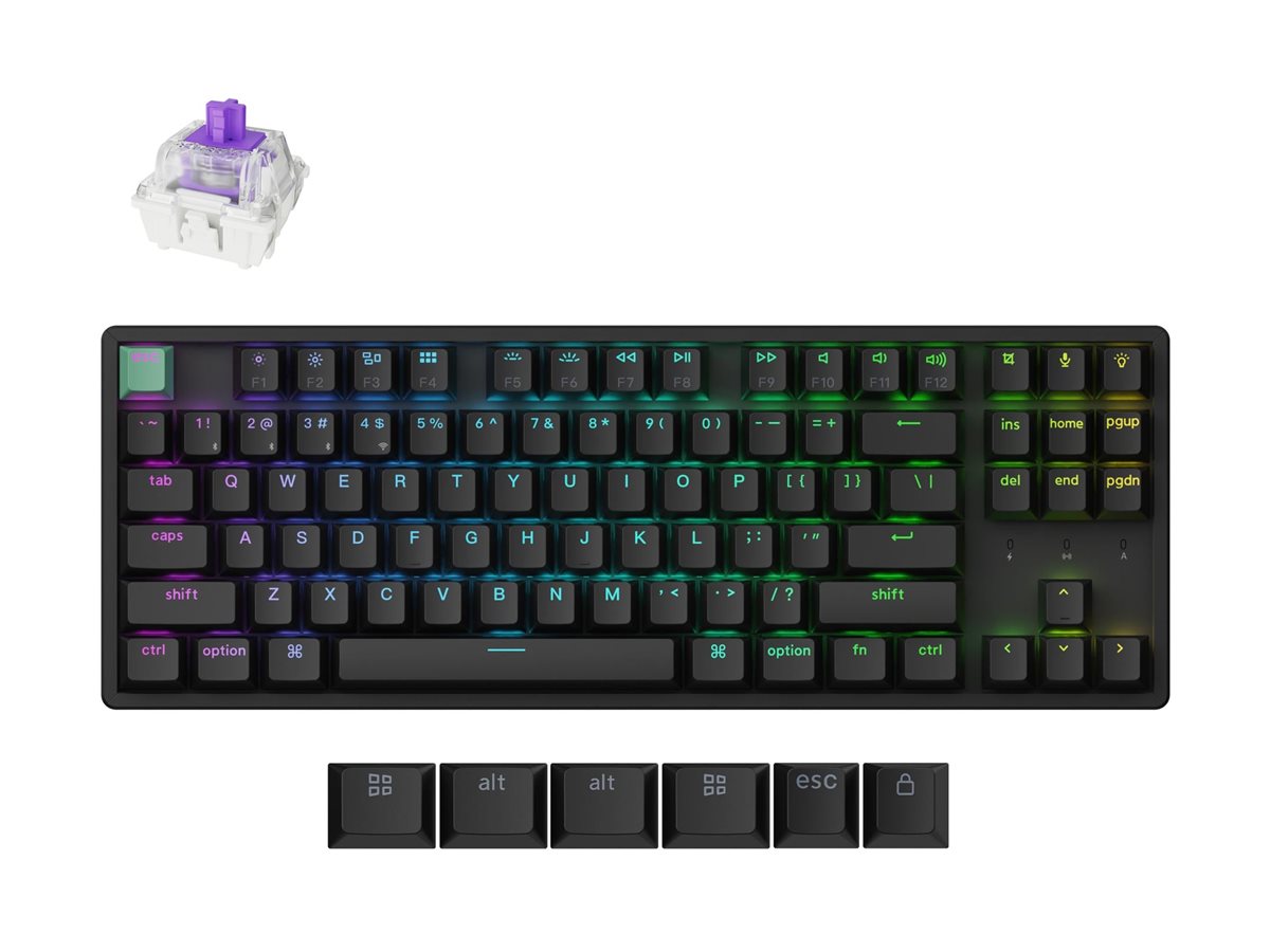 Keychron K8 HE Standard Version keyboard 80% black Input Product shot Close-up 75550