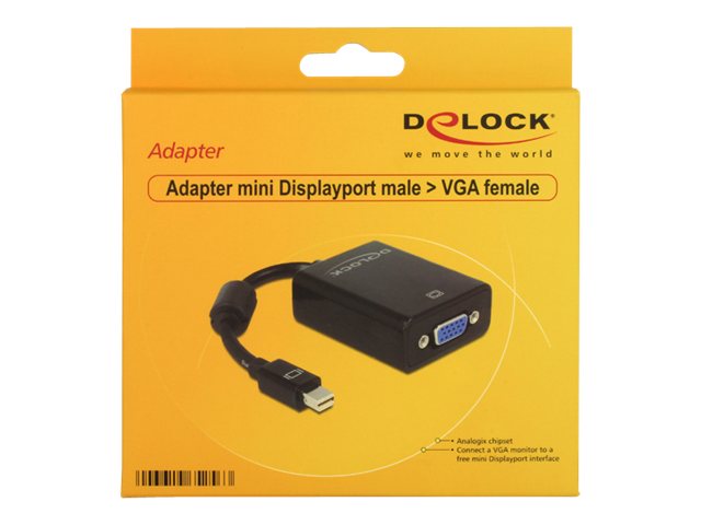 Delock Adapter mini Displayport > VGA 15 pin female - adaptér DisplayPort - 18 cm – foto 2