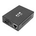 Eaton Tripp Lite Series Gigabit SFP Fiber to Ethernet Media Converter, POE+, International Power Cables, 10/100/1000 Mbps