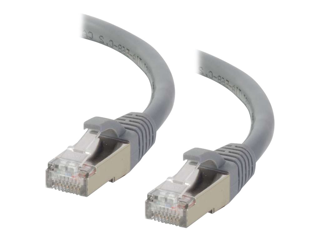 C2G Cat6a Booted Shielded (STP) Network Patch Cable - patch kabel - 20 m - šedá