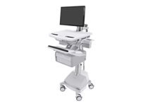 Ergotron Cart with LCD Arm, SLA Powered, 2 Tall Drawers