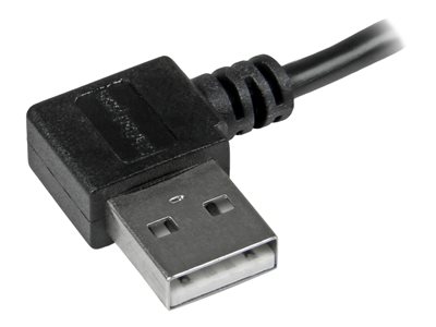 StarTech.com 1m 3 ft Micro-USB Cable with Right-Angled Connectors - M/M - USB A to Micro B Cable - 3ft Right Angle Micro USB Cable (USB2AUB2RA1M)