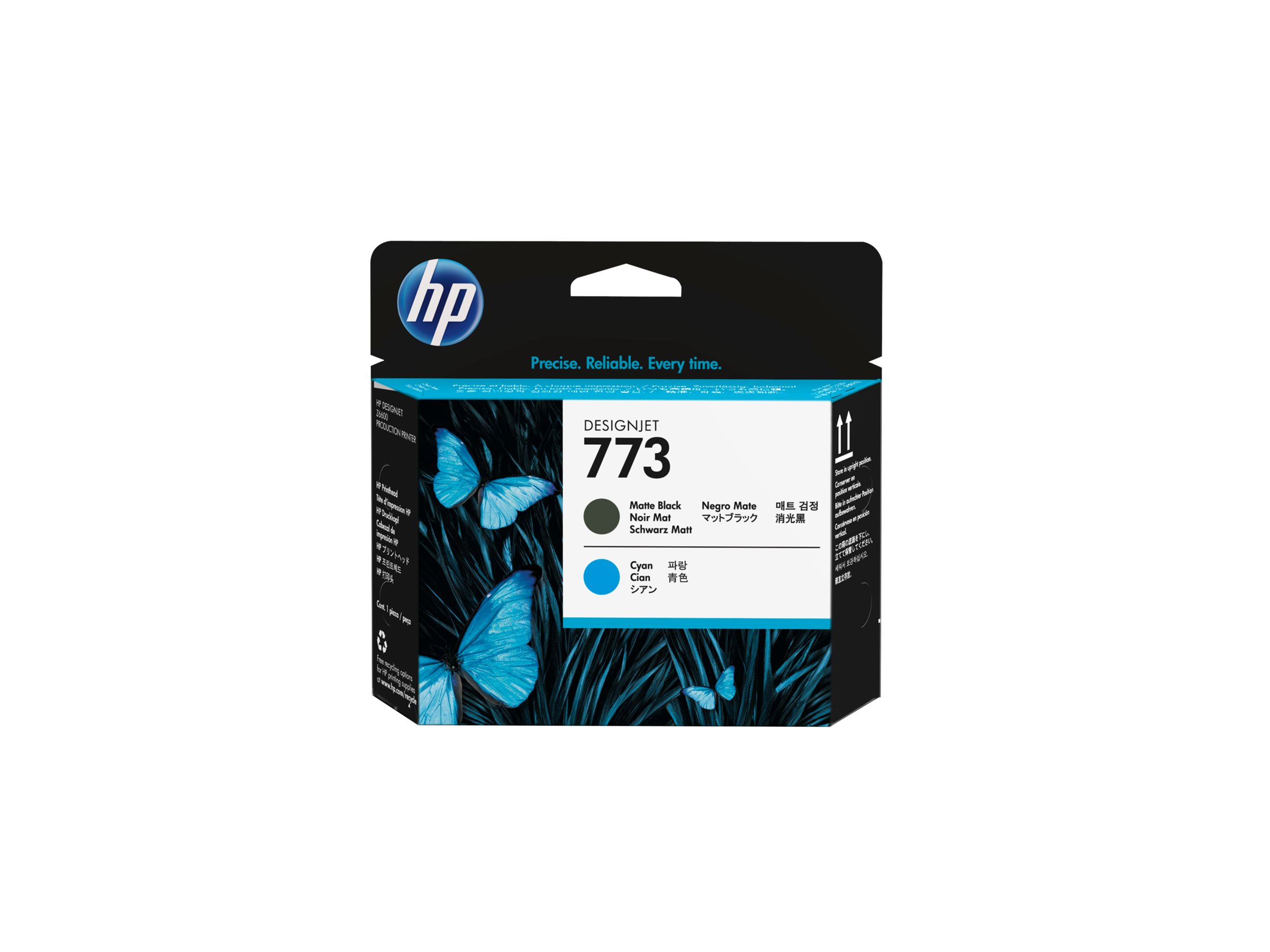 HP 773 black cyan Product shot Front 79950