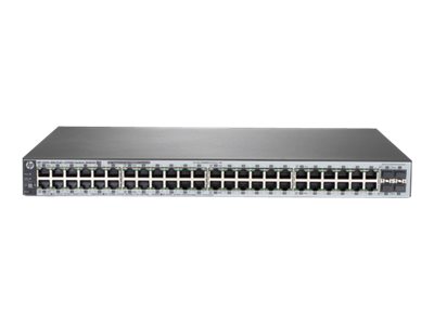 HPE 1820-48G - Switch - managed - 24 x 10/100/1000 (PoE+) + 24 x 10/100/1000 + 4 x Fast Ethernet/Gigabit SFP - desktop, rack-mountable, wall-mountable - PoE+ (370 W)