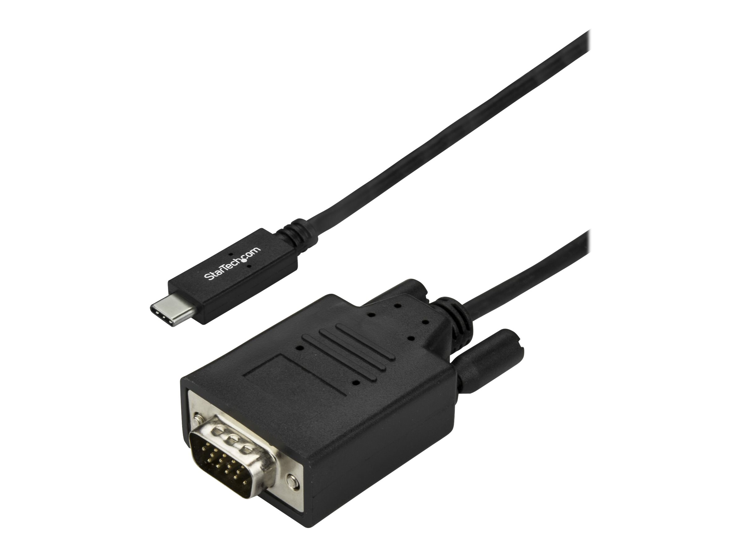 Spil deadline Rædsel StarTech.com 10ft/3m USB C to VGA Cable, 1920x1200/1080p USB Type C to VGA  Video Adapter Cable, Thunderbolt 3 Compatible, Laptop to VGA Monitor/ Projector, DP Alt Mode HBR2 Cable, Black | www.shidirect.com