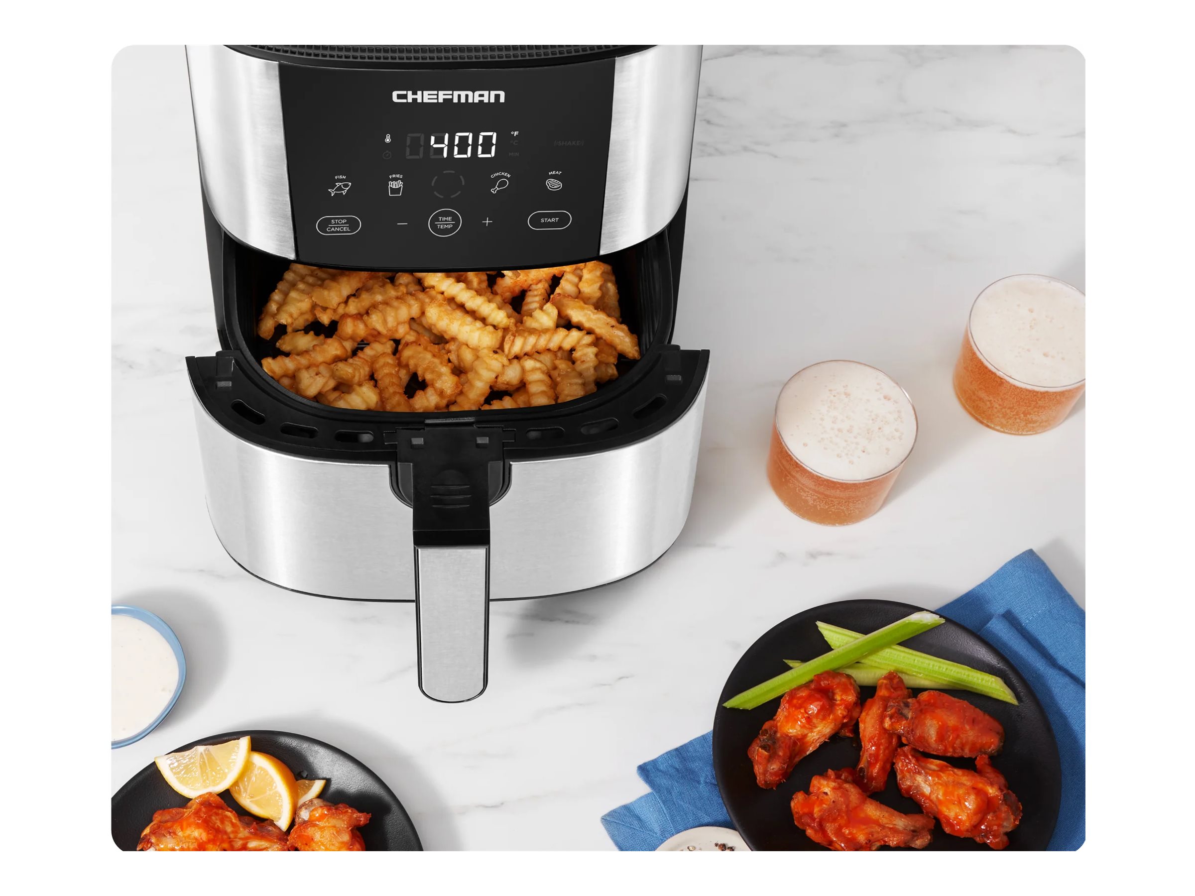 Chefman Hot Air Fryer - 5 qt - RJ38-SQSS-5T-CA