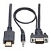 Eaton Tripp Lite Series HDMI to VGA + Audio Active Adapter Cable (HDMI to Low-Profile HD15 + 3.5 mm M/M), 3 ft. (0.9 m)