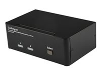 StarTech.com Dual Monitor DisplayPort KVM Switch - 2 Port - USB 2.0 Hub - Audio and Microphone - DP KVM Switch (SV231DPDDUA) - KVM / audio switch - 2 ports