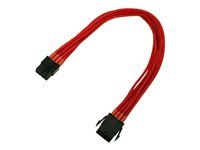 Nanoxia 8 pin PCI Express-strøm (female) - 8 pin PCI Express-strøm (male) Rød 30cm Forlængerkabel til strøm