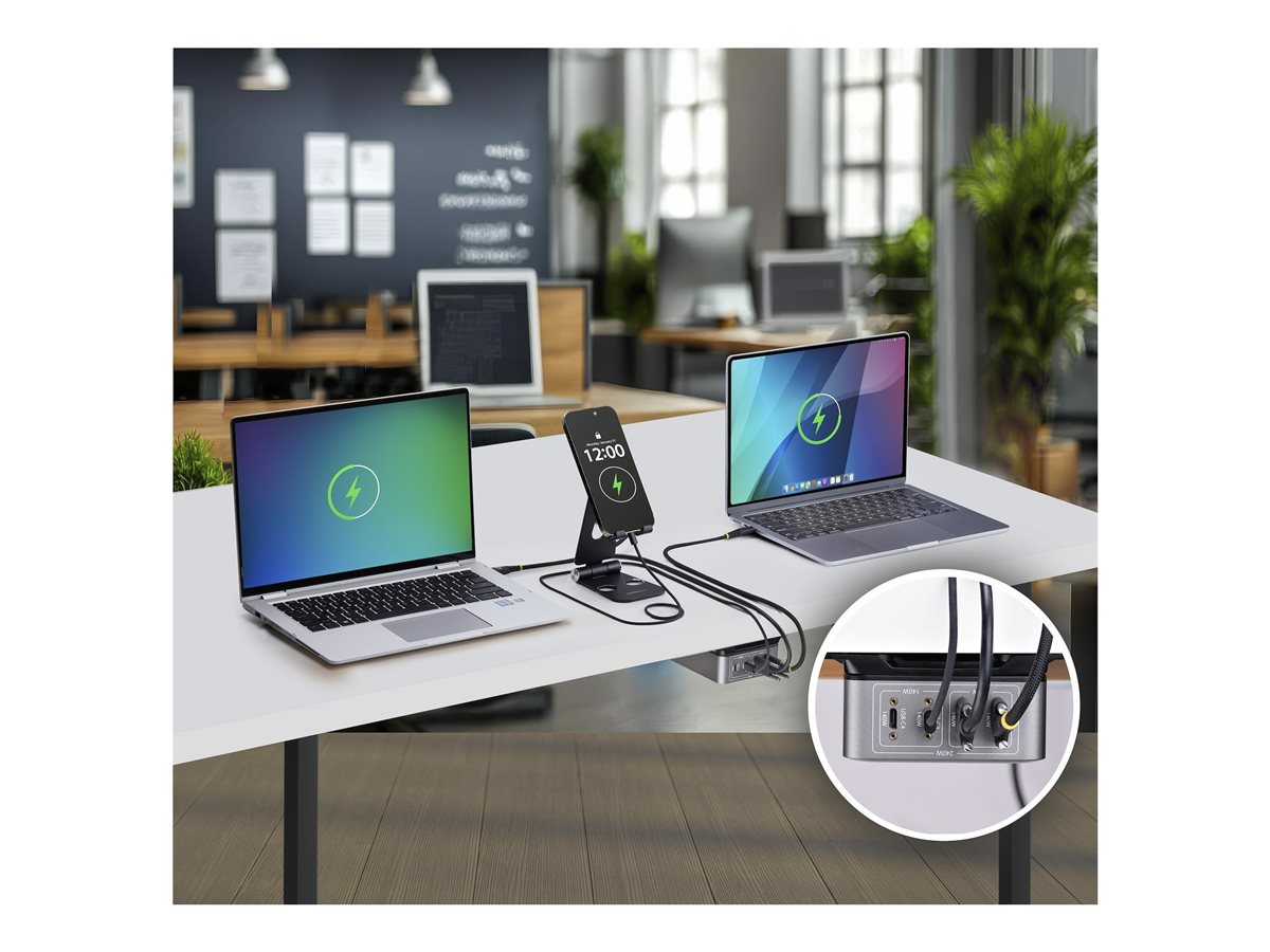 StarTech.com 4-Port USB-C Charger, 240W Total, Single Port 140W EPR síťový adaptér - s povrchovým montážním držákem - USB-C - 240 Watt – foto 11
