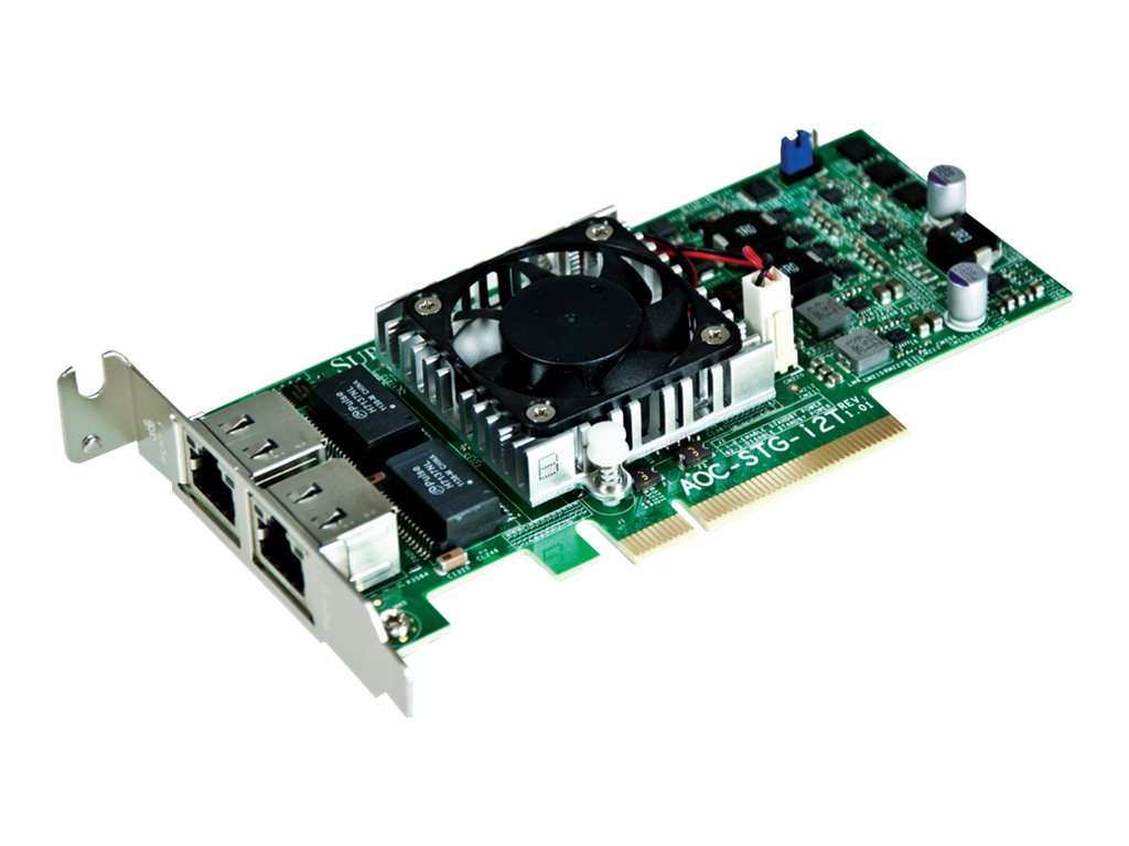 Supermicro 2-port 10GbE Standard LP Adapter with RJ45 connectors AOC-STG-I2T