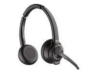 HP Poly Savi 8220-M UC - Savi 8200 series - headset - on-ear - DECT - wireless - USB-A via DECT adapter - black - Zoom Certified