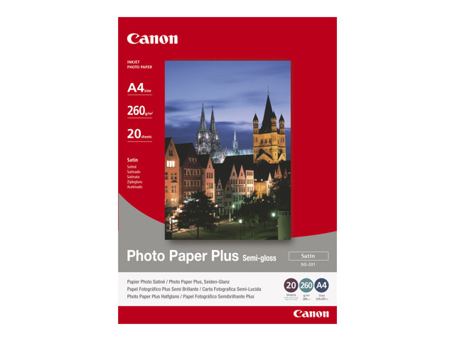Canon Photo Paper Plus Sg 201 Photo Paper Semi Glossy Satin 50 Sheets 1016 X 1524 Mm 260 G M²