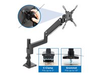 StarTech.com Laptop Monitor Stand - Computer Monitor Stand - Full Motion  Articulating - VESA Mount Monitor Desk Mount mounting kit - adjustable arm  - for LCD display / notebook - black
