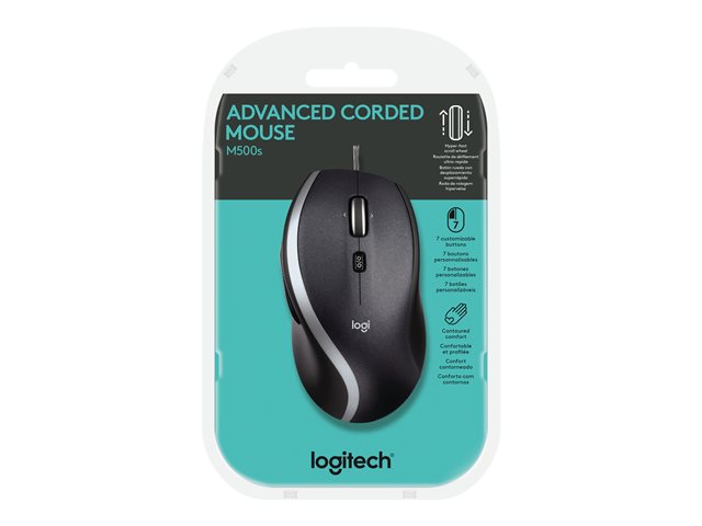 LOGI M500s Corded Mouse Black