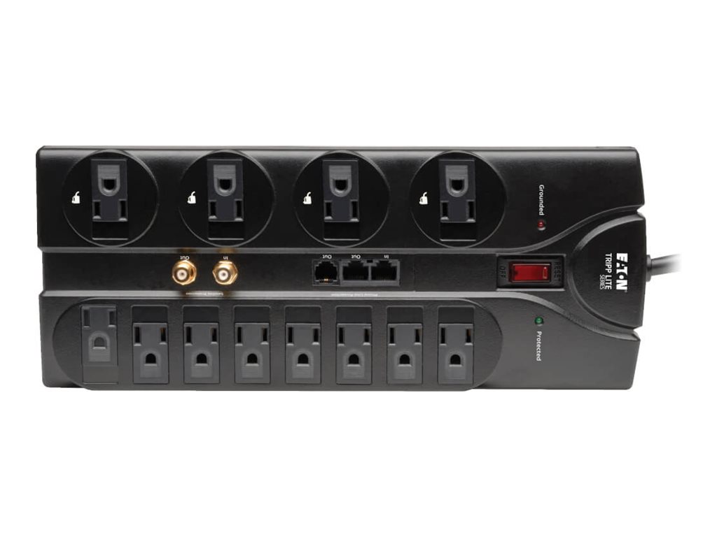 Tripp Lite Surge Protector 120V 12 Outlet RJ11 RJ45 Coax 8' Crd 2880 Joule