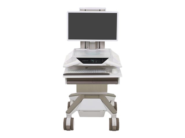 Ergotron CareFit Pro vozík - píst Constant Force - pro LCD displej / klávesnice / myš / CPU - bílá, teplá šedá - kompatibilní s TAA – foto 8