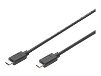 DIGITUS USB 2.0 USB Type-C kabel 1m Sort