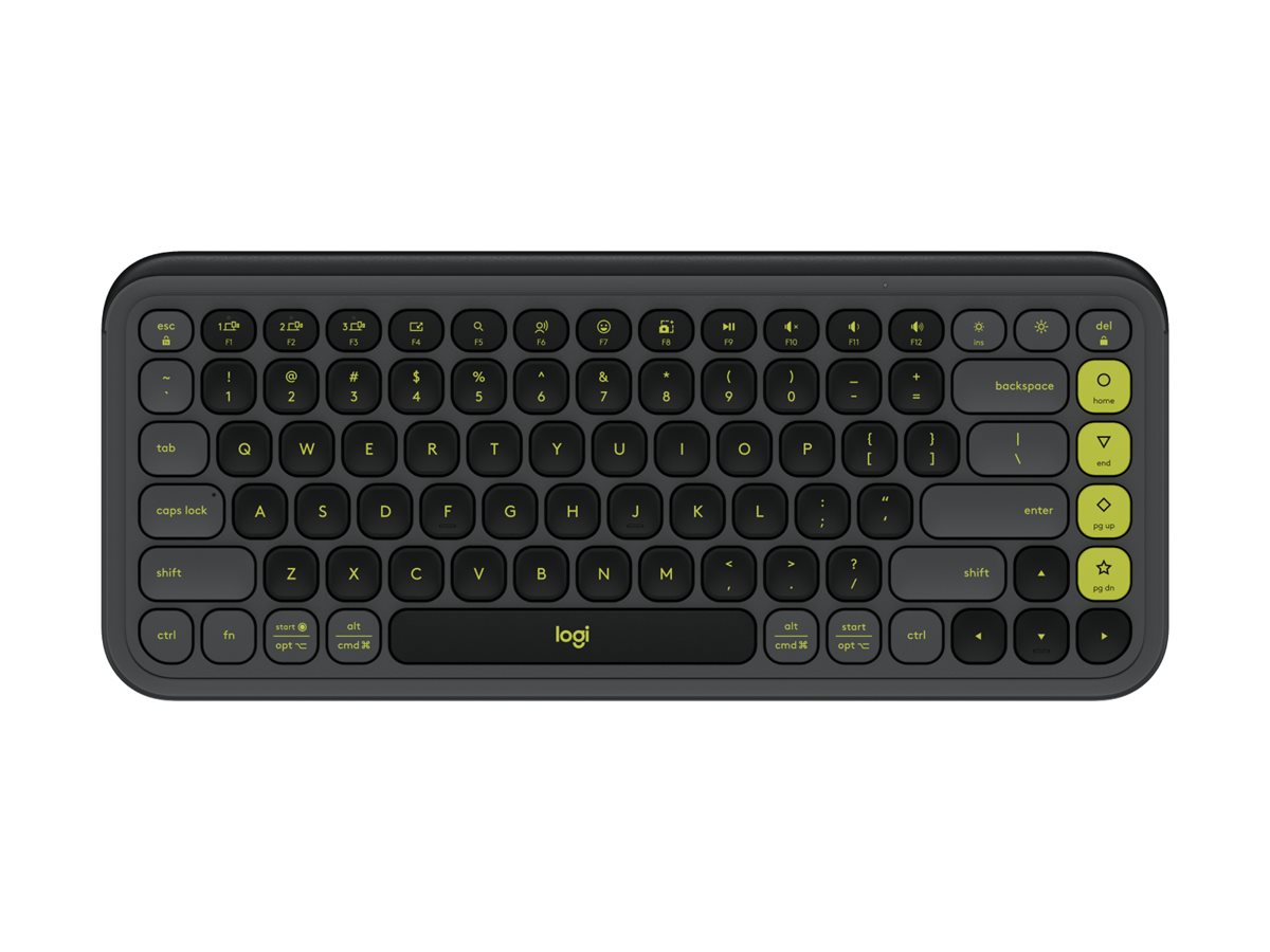 Logitech POP Icon Keys keyboard QWERTY English graphite green Input Product shot Left-angle 79750
